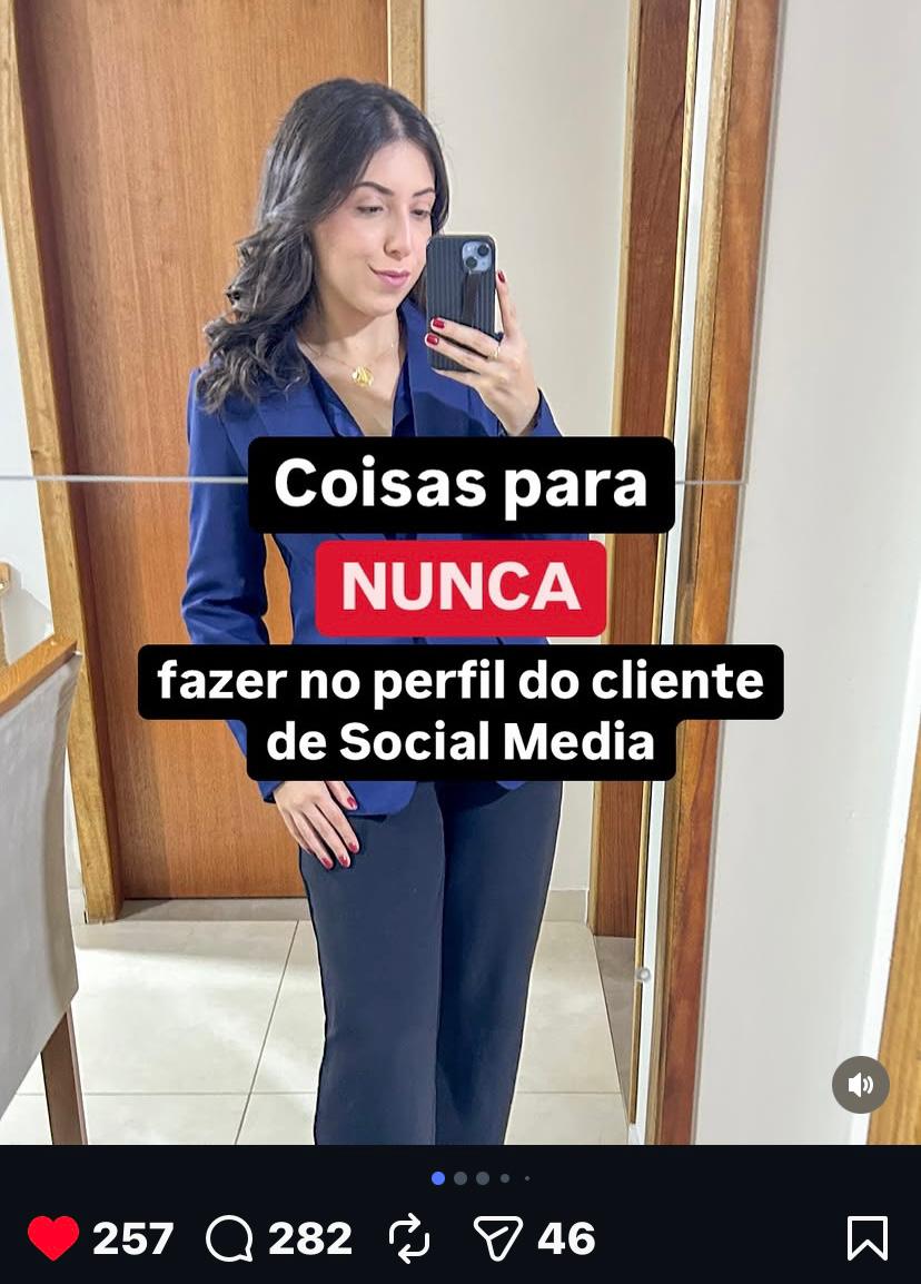 Carrossel: Coisas para nunca fazer no perfil do cliente