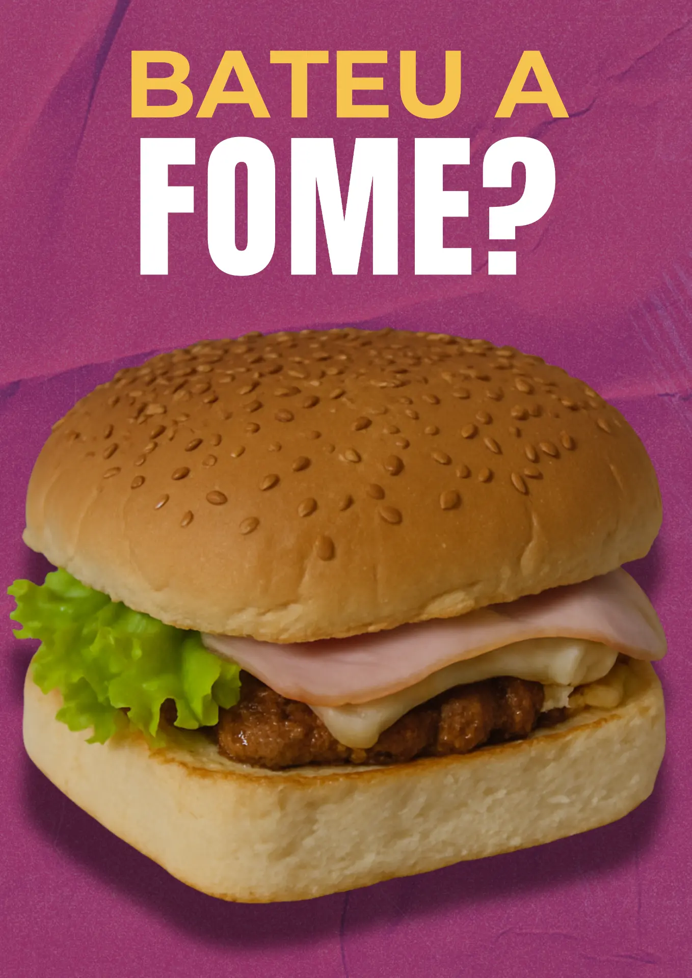 Panfleto: Bateu a fome?